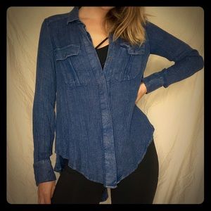 Free People S Blue Button Down
